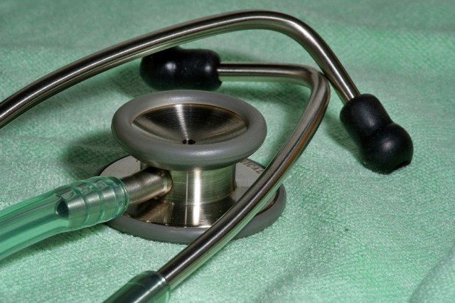 Close up of a stethoscope