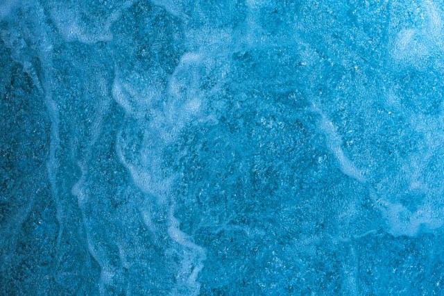 A close up of blue water