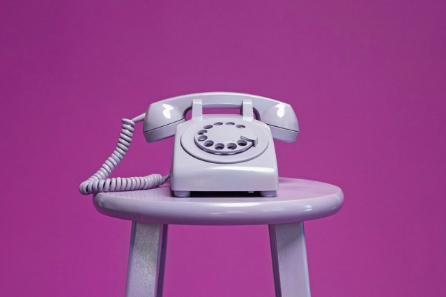 Purple rotary phone