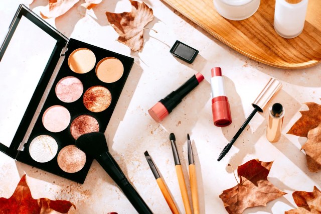 Beauty products on a table