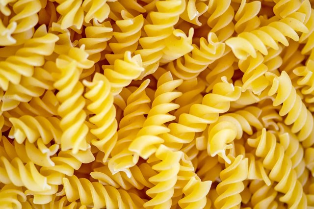 Close up photo of dried pasta