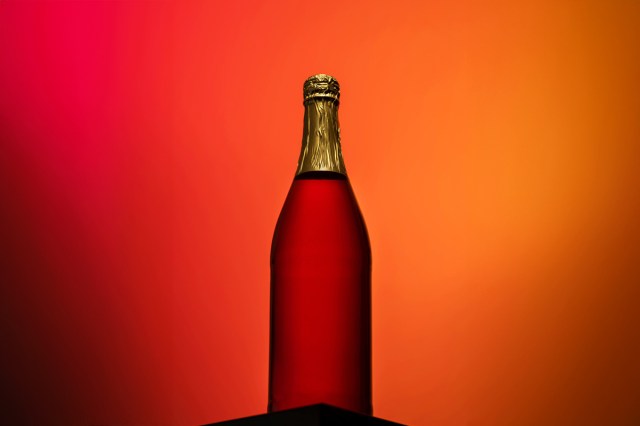 A bottle of champagne