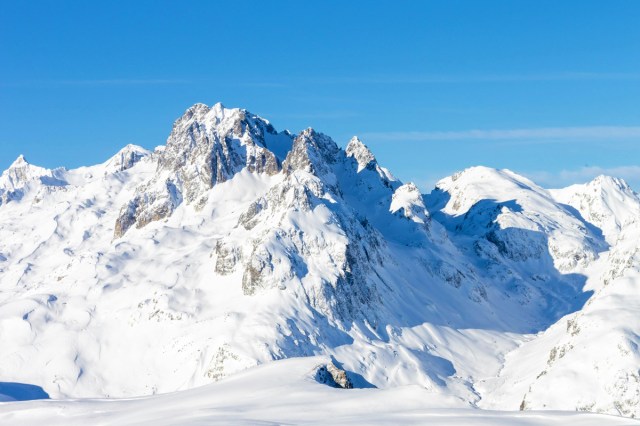 A snowy mountain