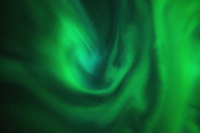 Green aurora borealis