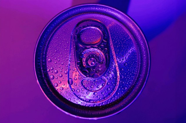 The top of a soda can 