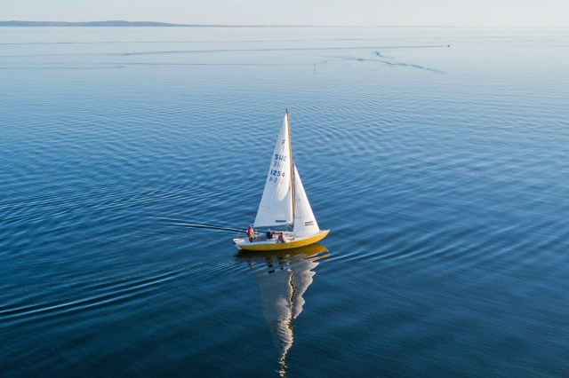 A sailboat on the ocean